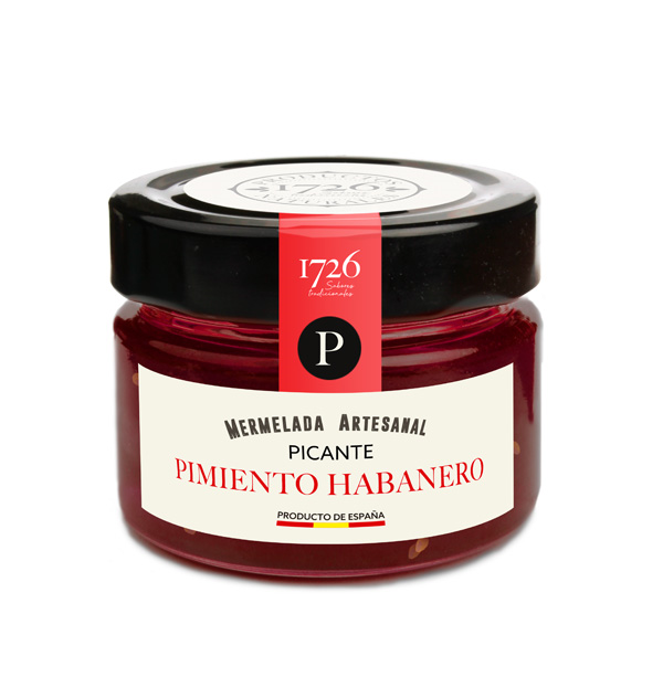 Mermelada de pimiento habanero 1726 artesanal y gourmet con sabor dulce y picante