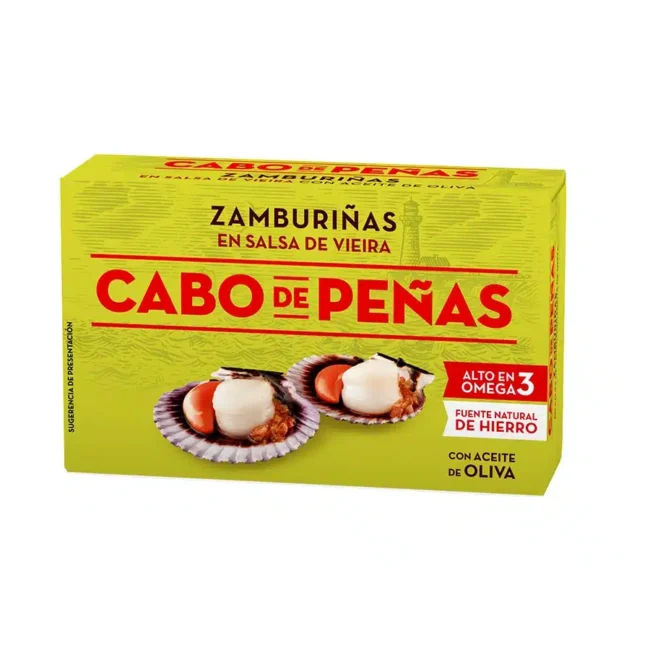 Zamburiñas en salsa de vieira Cabo de Peñas conserva gourmet