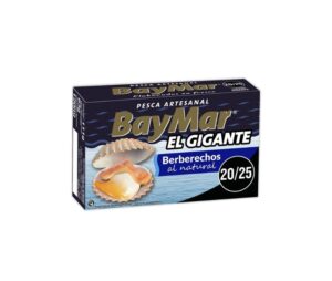 Berberechos al natural Baymar 20/25 piezas en conserva gourmet